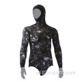 Lycra Camuflaje de camuflaje Caza de buceo con capucha